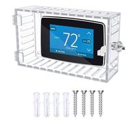 Scatola di blocco termostato in ABS con chiave, coperchio protettivo per evitare manomissioni di bambini o animali domestici, custodia sicura da parete in design trasparente