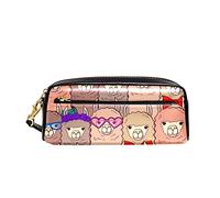 Scatola Di Cancelleria Llama In Sunglasses Red Tie Bow Borsa Porta Penne Durevole Borsa Dei Trucchi Espandibile Custodia Porta Cancelleria Per Adulto Ufficio Adolescente