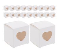 Scatola di caramelle bianca da 30 pezzi - Contenitore per dolcetti a cubo con