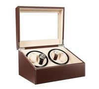 Scatola di carica-orologi automatica, 4 + 6 orologi, per la conservazione e la presentazione dei vostri in un negozio o a casa, indipendente, colore marrone