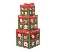 Scatola di carta a forma quadrata per feste di Natale compleanno facile da trasp