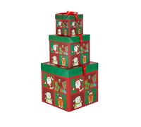 Scatola di carta a forma quadrata per feste di Natale compleanno facile da trasp