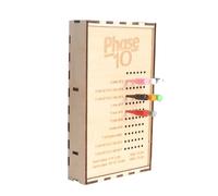Scatola di carte Phase 10, Gioco tabellone segnapunti fase 10 2025, Pioli colorati in legno, Carta da tavolo rotonda , Divertimento portatile da viaggio, 16,6x9,9x3cm/6,54x3,9x1,18 pollici, Per