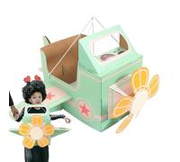 Scatola di cartone per aereo per bambini | Gioco all'aperto per bambini indossabile in cartone con aeroplano giocattolo per giochi di ruolo tra genitori e figli, ragazzi e ragazze della scuola