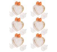 Scatola di cioccolatini a forma di carrozza a forma di cuore da 6 pezzi: