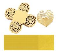Scatola Di Cioccolatini Da 50 Pezzi, Carta Da Regalo Da 100 Pezzi, Decorazione Dorata Per Dessert, Mini Scatola Decorativa, Accessori Fai Da Te Per Dessert Fatti In Casa, Decorazioni Per Feste