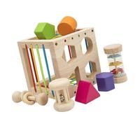 Scatola di classificazione del legno per neonati per riconoscere il colore e le forme che cosa migliora la crescita della vista per i genitori e i bambini giocattoli di interazione