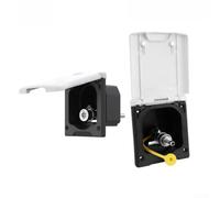 Scatola di collegamento multifunzionale per camper, montaggio a parete, collegamento rapido IP44, resistente alle intemperie, per roulotte, campeggio, barca, esterno, 10 A, 250 V, bianco (interfaccia