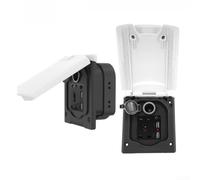 Scatola di collegamento multifunzionale per camper, montaggio a parete, collegamento rapido IP44, resistente alle intemperie, per roulotte, campeggio, barca, esterno, 10 A, 250 V, bianco (presa di