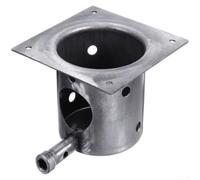 Scatola di combustione di ricambio per braciere, 127 x 127 mm, in ferro stampato, per griglie a pellet, accessori per barbecue per riscaldamento efficiente (A)