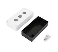 Scatola di Commutazione BX3 Impermeabile, 22mm, 3 Fori, Materiale ABS Ignifugo, Bianca, Custodia Protettiva per Pulsanti e Interruttori