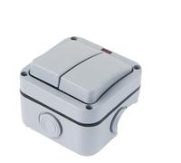 Scatola di commutazione impermeabile for esterni IP65 Interruttore a parete Pulsante campanello Pannello di controllo singolo/doppio antipioggia for esterni(Double-door)