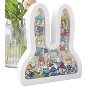 Scatola di conservazione dei denti del bambino, scatola da collezione con etichette per denti da latte, scatola a forma di coniglio per ricordi 'infanzia, memoria casa, scuola e compleanno
