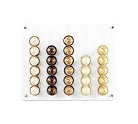 scatola di conservazione del caffè, Portacapsule for caffè Portacapsule compatibile con capsule for capsule montato verticalmente o orizzontalmente su pareti o sotto armadietti può contenere 30(Bianco