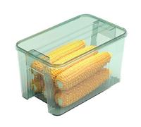 Scatola di conservazione del frigorifero salvamento del frigorifero per alimenti contenitori di stoccaggio di frutta vegetale con coperchio per la cucina (Verde trasparente di grandi dimensioni)