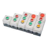 Scatola di controllo con interruttore a pulsante luminoso Alimentazione Start Stop 1234 Foro Reset Autobloccante 12V 24V 1 Pz(Green,24v)