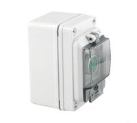 Scatola di controllo elettrica in ABS con pulsante verde, impermeabile IP66, interruttore a 1 via momentaneo autoresettante per apricancello, scatola di controllo elettrica ABS con pulsante verde,