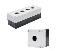 Scatola di controllo impermeabile a pulsante con foro da 22 mm, guscio in plastica ABS, IP65, antipolvere, contenitore elettrico industriale (3 fori)