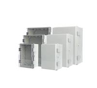 Scatola di Controllo Interruttore a Pulsante Scatola elettrica for esterni impermeabile in plastica ABS IP66 grigia/trasparente(300x300x170mm,Transparent cover)