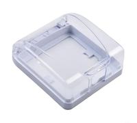 Scatola di copertura in plastica per 86 tipi di interruttori a parete e prese della lampada con tappo a ribalta per uso elettrico interno sicuro (trasparente)