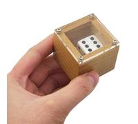 Scatola di dadi magici - Dadi che cambiano il numero di punti, oggetti di scena per illusioni magiche | Dadi in legno per trucchi di magia, dadi in una scatola per trucchi di magia