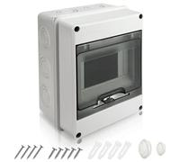 Scatola di Derivazione, 5 Moduli IP65 Quadro Elettrico Esterno Elettrica da Esterno Stagna, Centralino da Parete, Scatola Derivazione Esterna per Casa, Officina, Hotel, Parcheggio