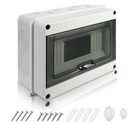 Scatola di Derivazione, 8 Moduli IP65 Quadro Elettrico Esterno Elettrica da Esterno Stagna,Centralino da Parete, Scatola Derivazione Esterna per Casa, Officina, Hotel, Parcheggio