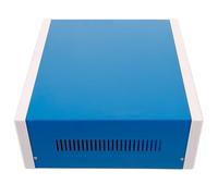 Scatola di Derivazione in Metallo Blu per Progetti Elettronici da Esterno | Custodia in Ferro, Protezione Duratura, per Alimentatori e Impianti Elettronici, Uso Sul Campo