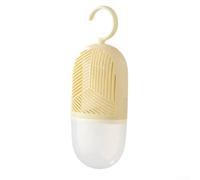 Scatola di deumidificazione per vestiti con serbatoio dell'acqua trasparente rimovibile e gancio per appenderlo, include pacchetti deumidificatori sostituibili per la gestione dell'umidità (giallo)