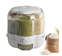 Scatola Di Dispenser Di Grano: Distributore Di Cereali Rotanti, Contenitore Di Conservazione Alimenti Ermetici | Organizzatore Di Alimenti Secchi Di Grande Capacità, Contenitore Di Farina Di Riso