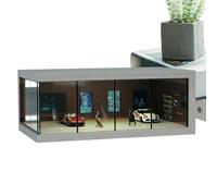 Scatola Di Display Per Auto Giocattolo | 1*PCS Model Car Case 1/64 | 26,5 × 10,5 × 15 Cm Armadio Display Impilabile Per Auto Modello, Organizzatore Di Memoria A Risparmio Spaziale Con Luce A LED, Dens