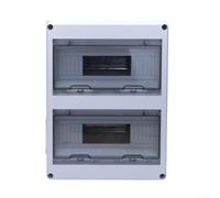 Scatola di distribuzione a 24 circuiti ABS IP65 impermeabile aperta montata recinzione elettrica Flip Window Easy cablaggio Knockout per la casa fabbrica cantiere ferrovia 37x27.5x11cm bianco