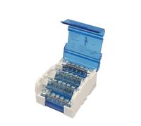 Scatola di distribuzione Bornier 1 pz. Connettore elettrico universale a vite modulare for giunzione su guida DIN, 4 file, 7 fori