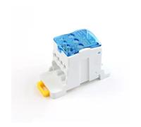 Scatola di distribuzione Bornier 1 scatola di derivazione UKK-80A ad alta corrente, un ingresso, più uscite, connettore for cavi a stadio singolo, giunzione for binari(Blue)