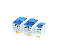 Scatola di distribuzione Bornier Morsettiera elettrica divisa for guida DIN 10/5, scatola di giunzione, 80A, 125A, 160A, 250A, 400A, 500A, serie UKK(UKK-BULE,160A-10PCS(BOX))