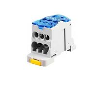 Scatola di distribuzione Bornier Scatola di derivazione di giunzione unipolare di distribuzione Morsettiera su guida DIN UKK 80A/125A/160A/250A/400A/500(UKK-160A,Yellow,20 PCS)