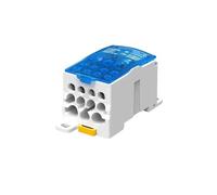 Scatola di distribuzione Bornier Terminale di collegamento ferroviario UKK80A/125A/160A/250A/400A Scatola di distribuzione Un ingresso Multiplo Uscita(UKK-250A-Blue,5PCS)