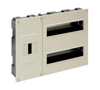 Scatola di distribuzione fino a 24 elementi, 410 x 270 x 68 mm, colore avorio, ideale per impianti elettrici e protezione dei circuiti.