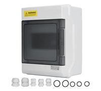 Scatola di distribuzione impermeabile IP66 Custodia di giunzione elettronica su guida DIN a 6 vie con guscio in plastica con coperchio trasparente per apparecchiature di