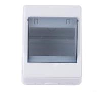 Scatola di distribuzione per 2-4 fusibili MCB in plastica ABS con copertura trasparente per un facile controllo dello stato per montaggio interno in casa per hotel e negozio, 1 pezzo, bianco grigio
