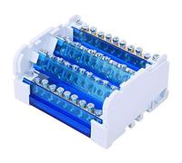 Scatola di distribuzione terminale, scatola di giunzione a 4 livelli 411 Blocco di cablaggio su guida DIN 125A 500 V 4 Morsettiera monofase ingresso 40 uscita 40 per ingegneria elettrica