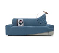 Scatola di divano elastico - Tre posti - Protettore di qualità, prodotto ecologico. Dimensioni super regolabili e universali. Lavaggio facile - Antacaros. Durevole e resistente. Celest Color Novele