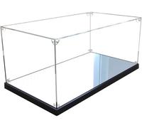 Scatola di Esposizione A Specchio, Vetrina Acrilica Trasparente, Scaffale Espositivo Impilabile, Vetrina Rimovibile per Modelli di Auto Souvenir di Modelli di Personaggi, Black, 10x35x10cm