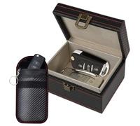 Scatola Di Faraday Per Chiavi Della,CHmiss Auto Faraday Borsa,Scatola Di Blocco Del Segnale RFID,Chiave Gabbie Antifurto Antifurto RFID,Per Entrata Senza Chiave Sicuro Protettore(2 Pezzi)