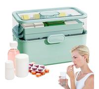 Scatola Di Farmacia | Organizzatore Di Pillole Multiuso | Scatole Di Farmaci Per La Famiglia Di Stoccaggio Di Farmaci Rimovibili Con Maniglia Per Il Viaggio