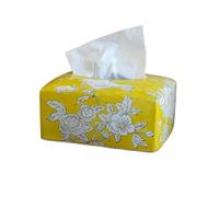 Scatola di fazzoletti decorativa Porta fazzoletti in stile cinese, dispenser for scatole in ceramica for for il viso, fogli for asciugatrici, perfetto for scrivanie da bagno, controsoffitti(Yellow)