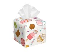 Scatola di fazzoletti in pelle, quadrata, per gelato estivo, bevande fredde, impermeabile, leggero, porta fazzoletti, organizer per casa, ufficio, stanza, casa, bagno