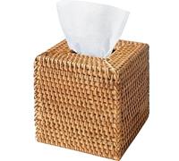 Scatola Di Fazzoletti In Rattan Portafazzoletti in rattan, portafazzoletti quadrato in vimini intrecciato a mano, for bagno e soggiorno Per Casa Ufficio Bagno