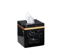 Scatola di fazzoletti in resina marmorizzata, tovagliolo, bianco e nero, decorazione for la casa, soggiorno, camera da letto, hotel, 1 pezzo(C)