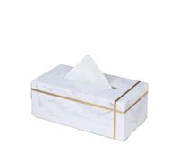 Scatola di fazzoletti in resina marmorizzata, tovagliolo, bianco e nero, decorazione for la casa, soggiorno, camera da letto, hotel, 1 pezzo(E)